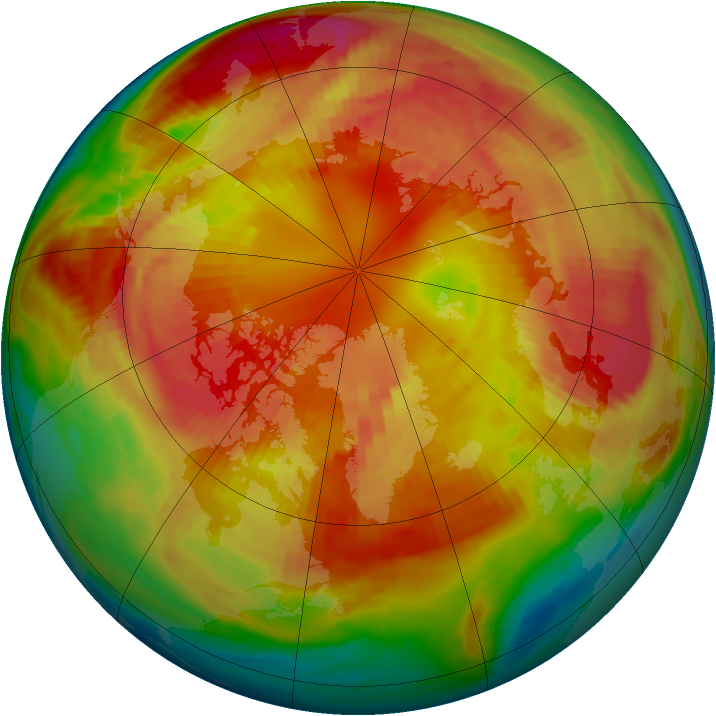 Arctic ozone map for 03 March 1987